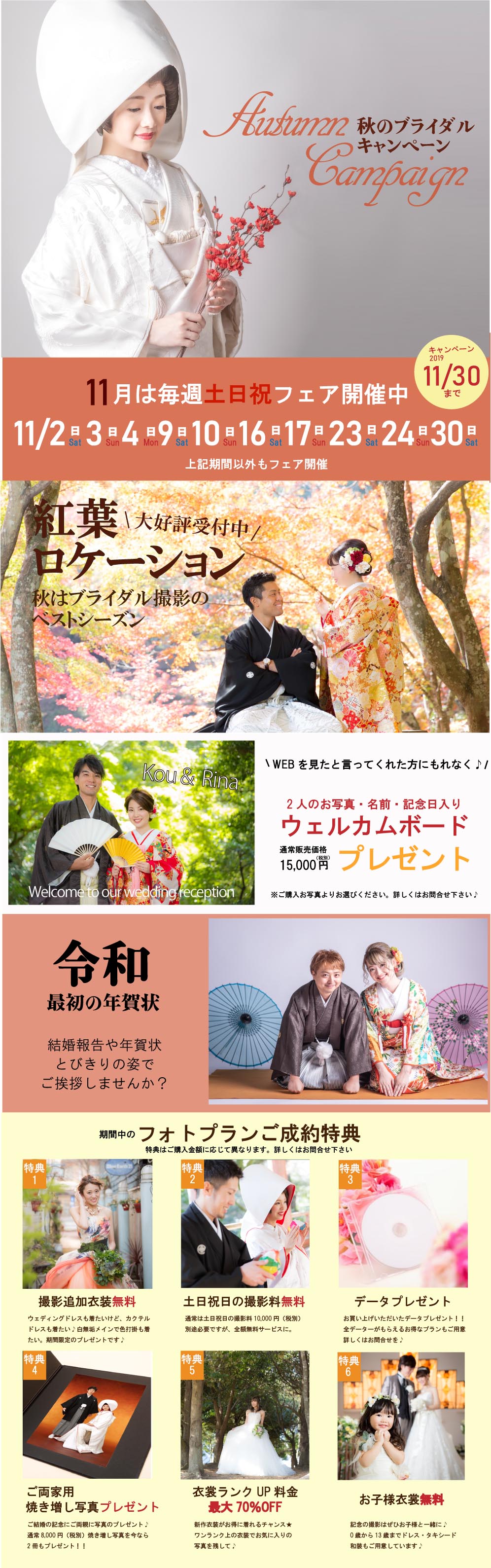 11月は毎週末フェア開催!
